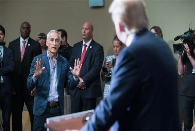 Donald Trump fields a question from anchor Jorge Ramos during a press conference held on August 25, 2015 in Dubuque, Iowa.