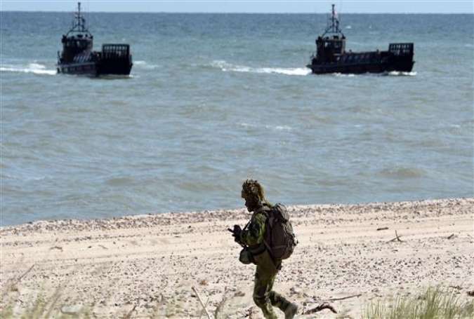 NATO forces make a massive amphibious landing off the coast of Ustka, northern Poland, during NATO military sea exercises BALTOPS (Baltic Operations) 2015 in the Baltic Sea.