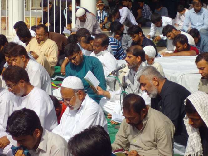 کراچی، آئی ایس او کے زیر اہتمام منعقدہ دعائے عرفہ و مجلس عزا کی تصویری جھلکیاں