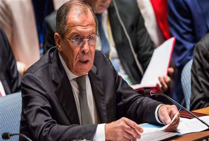 Russian Foreign Minister Sergei Lavrov, addresses a UN Security Council meeting in New York, September 30, 2015.