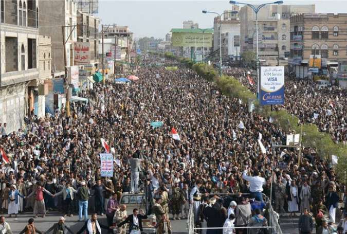 تظاهرات ملت یمن در سالروز انقلاب علیه استعمار انگلیس