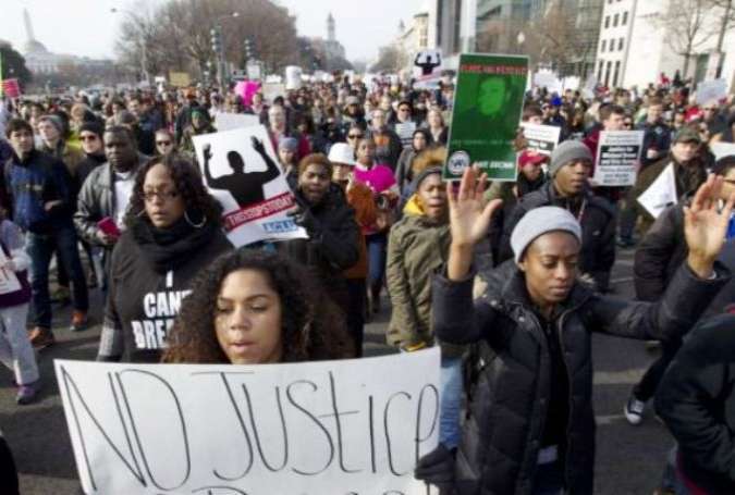 امریکہ میں امتیازی سلوک کے خلاف سیاہ فاموں کا مارچ، مطالبات کے حق میں نعرے
