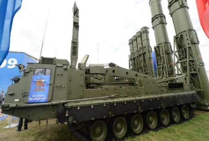 A Russian S-300 surface-to-air missile defense system