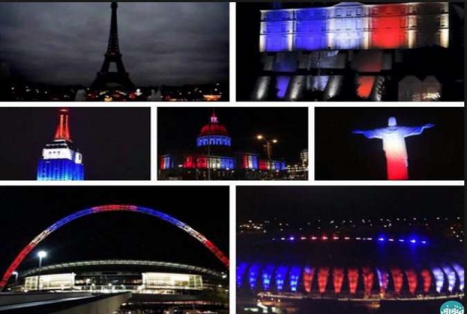 جوشش رسانه‌ای و خروش عمومی برای همدردی با حملات پاریس همه را متحیر کرد/ چرا نماد هیچ کشوری به رنگ پرچم لبنان درنیامد؟