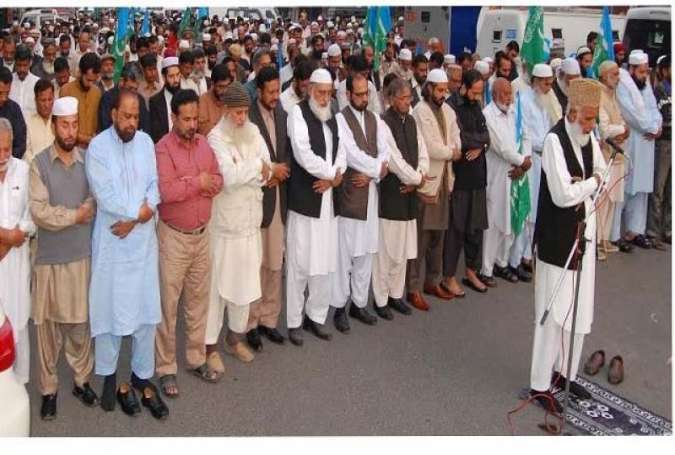 بنگلہ دیش میں پھانسی پانیوالے جماعت اسلامی کے ارکان کی غائبانہ نماز جنازہ مسجد شہدا میں ادا
