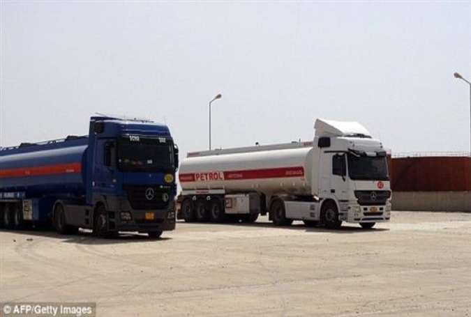 Oil tankers, owned by Daesh, tasked with transporting petrol for sale outside regions under the terrorists’ control in Iraq and Syria