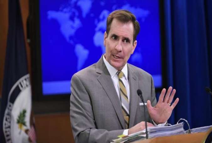 State Department Spokesman John Kirby speaks during the daily briefing at the State Department on January 6, 2015 in Washington, DC.