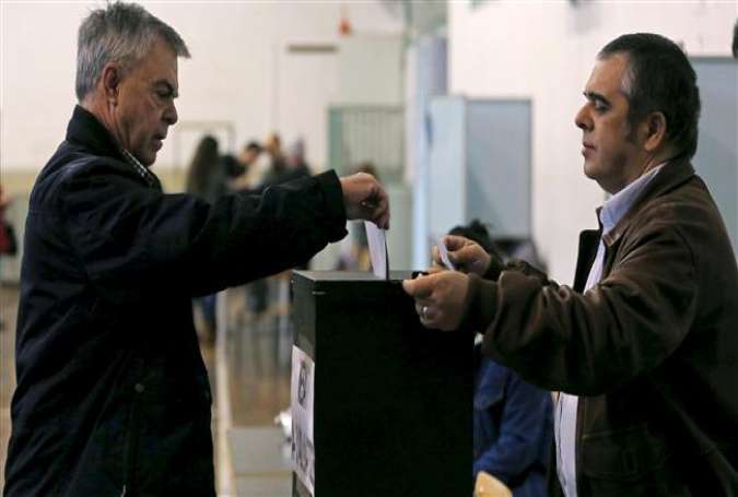 A man votes during Portugal