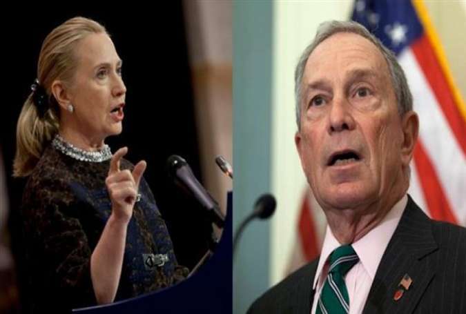 Hillary Clinton (left) vows to win the Democratic Party’s nomination to "relieve" Michael Bloomberg of any thoughts of running for president.