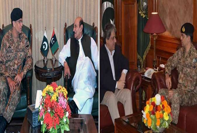 وزیراعلیٰ، گورنر سندھ سے کور کمانڈر کراچی کی ملاقات، امن و امان کی صورتحال پر تبادلہ خیال