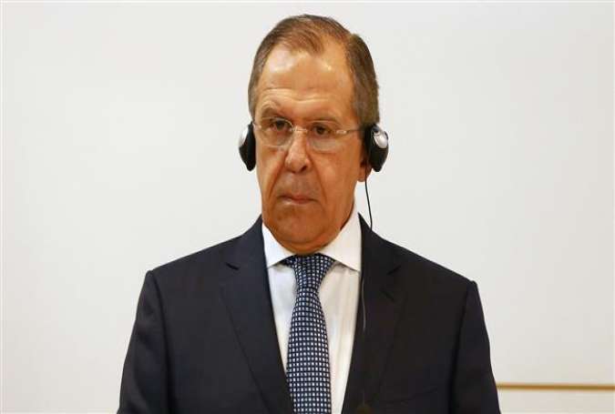 Russian Foreign Minister Sergei Lavrov speaks at a joint press conference with his Emirati counterpart in the capital, Abu Dhabi, February 2, 2016.