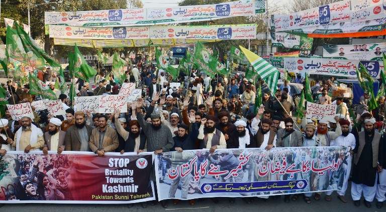 لاہور میں یوم یکجہتی کشمیر کی مناسب سے ریلیاں اور مظاہرے