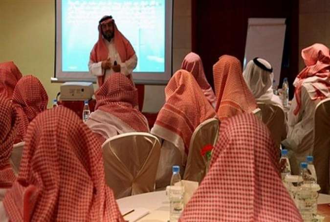 Saudi members of the Committee for the Promotion of Virtue and Prevention of Vice, or religious police, attend a training course in the capital Riyadh.