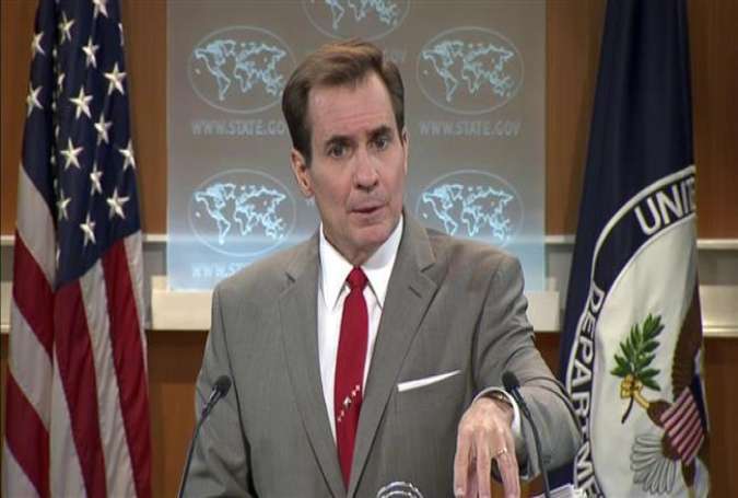 State Department spokesman John Kirby said Friday that Washington urged Turkish authorities to respect freedom of the press.