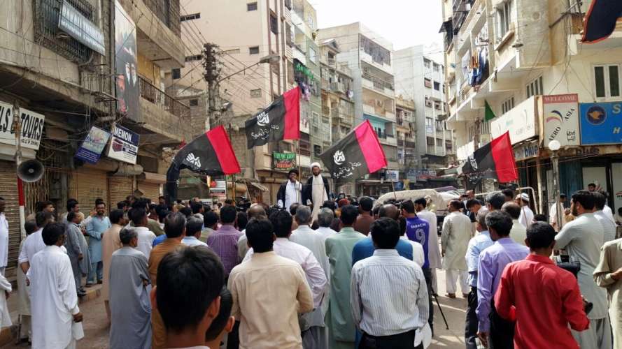 کراچی، شیعہ علماء کونسل کا سانحہ لاہور اور زائرین کو سیکیورٹی فراہم نہ کرنے کیخلاف احتجاجی مظاہرہ