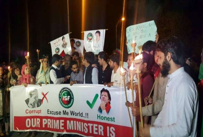 انصاف اسٹوڈنٹس فیڈریشن کا پانامہ معاملے پر اسلام آباد میں احتجاجی مظاہرہ