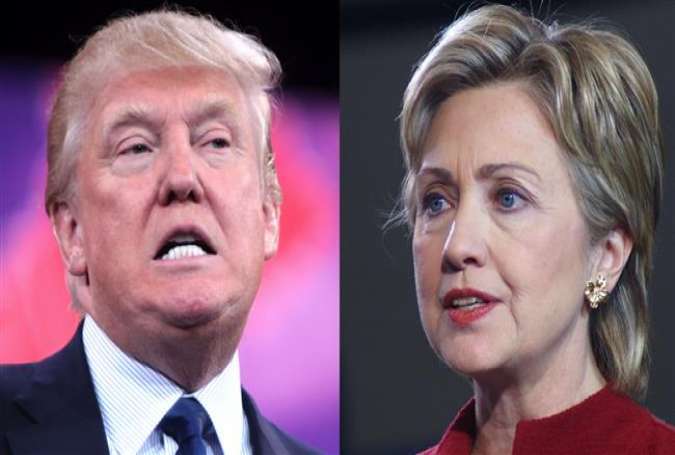 US Republican presidential candidate Donald Trump (left) and Democratic front-runner Hillary Clinton