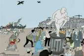 اثر کاریکاتوریست یمنی در مسابقه «هولوکاست»