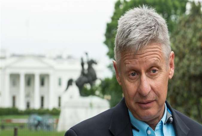 US Libertarian Party presidential candidate Gary Johnson during an interview in Washington, DC, on May 9, 2016.