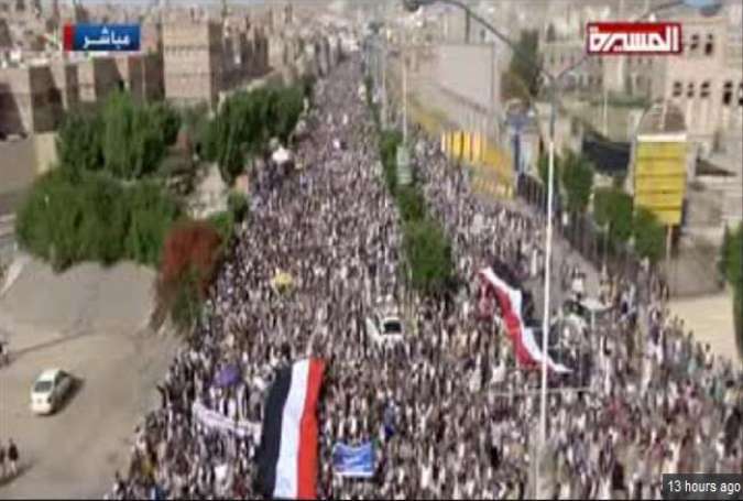 تظاهرات گسترده مردم یمن علیه اشغالگری و حملات آل سعود