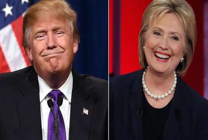 US GOP presidential candidate Donald Trump (L) and Democratic presidential contender Hillary Clinton
