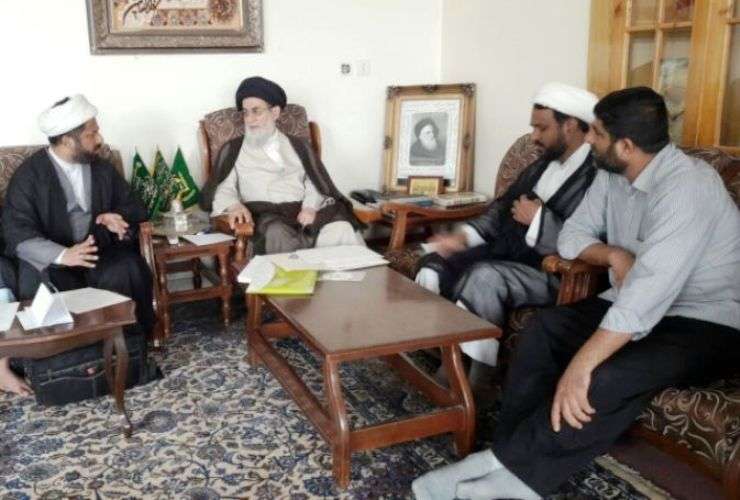 مشہد مقدس، مجلس وحدت مسلمین کے وفد کی آیت اللہ سید محمد علی شیرازی سے ملاقات کی تصاویر