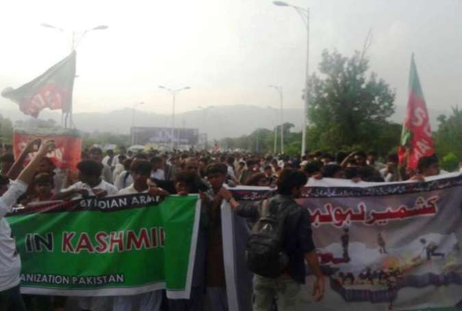 آئی ایس او پاکستان کی اسلام آباد سمیت ملک بھر میں کشمیریوں کے حق میں ریلیاں اور مظاہرے