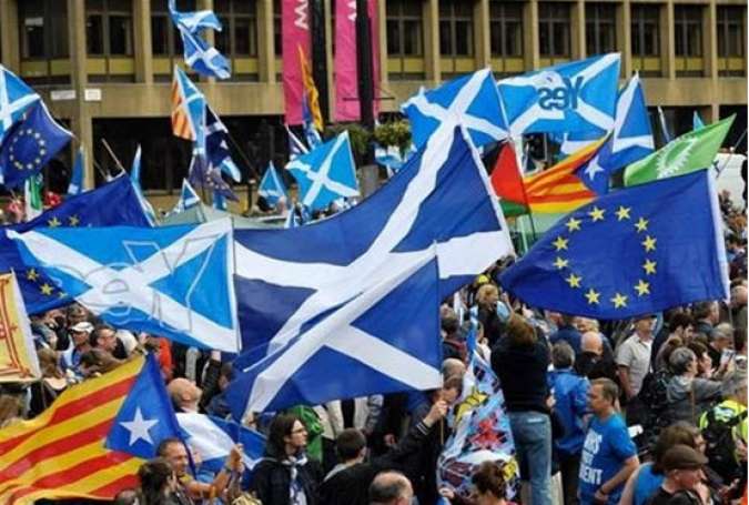راهپیمایی حامیان استقلال اسکاتلند از بریتانیا