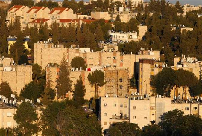 A picture taken from the West Bank city of al-Khalil (Hebron) on July 6, 2016 shows a partial view of the Kiryat Arba settlement.