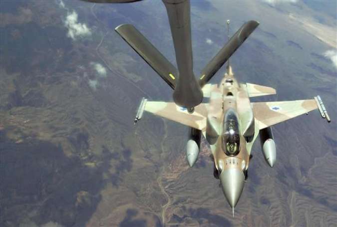 The file photo shows an Israeli F-16 warplane being refueled as part of US-hosted Red Flag war games.