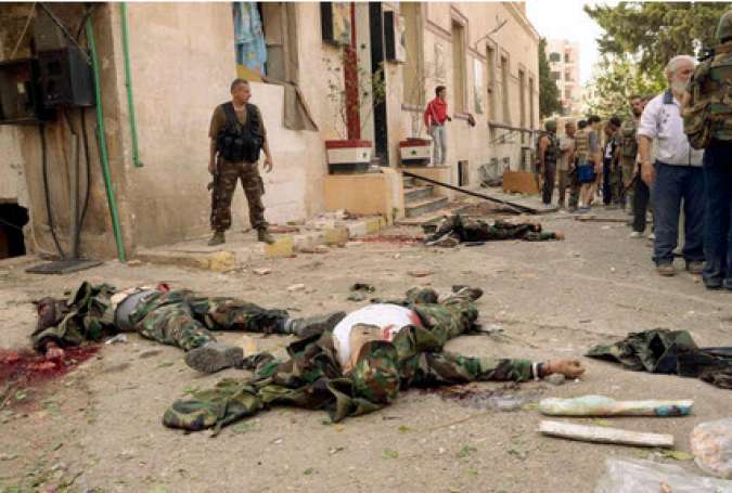 حمله تروریستها به مراکز ارتش در قدسیای دمشق