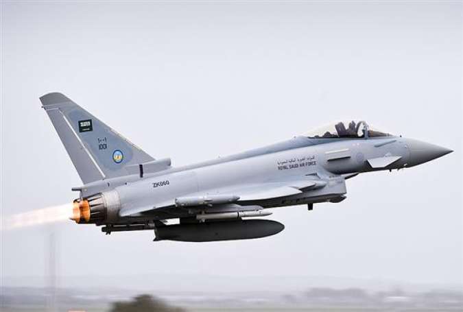 A UK-made Typhoon fighter jet belonging to Saudi Arabia