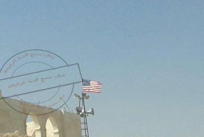 برافراشتن پرچم آمریکا در منبج سوریه!