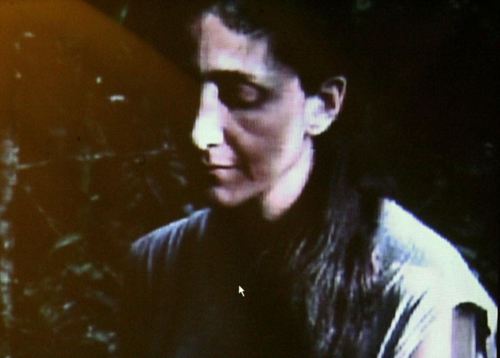 Ingrid Betancourt, a French-Colombian politician kidnapped in February 2002, is seen in a video released by FARC in 2007.