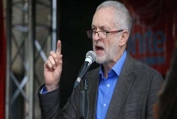 UK Labour leader Jeremy Corbyn speaks at an anti-racism rally in London, October 10, 2016.