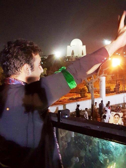 کراچی میں پاکستان پیپلز پارٹی کی سلام شہداء ریلی کی تصویری جھلکیاں