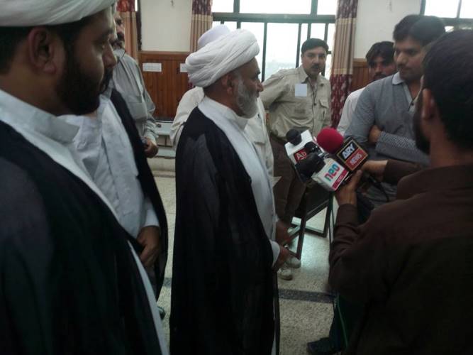 پشاور میں شیعہ علما کونسل کے زیراہتمام محسن ملت کے حق میں پریس کانفرنس