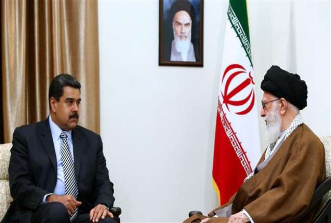 Leader of the Islamic Revolution Ayatollah Seyyed Ali Khamenei (R) and Venezuelan President Nicolas Maduro meet in Tehran on October 22, 2016.