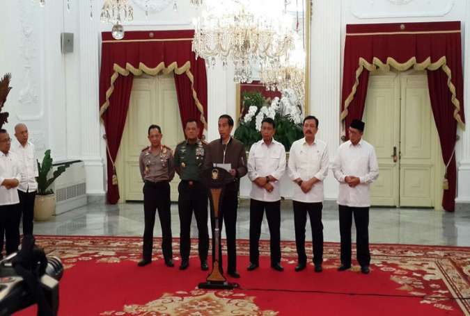 Presiden Jokowi dalam pidato usai gagalnya makar AS (Kompas)