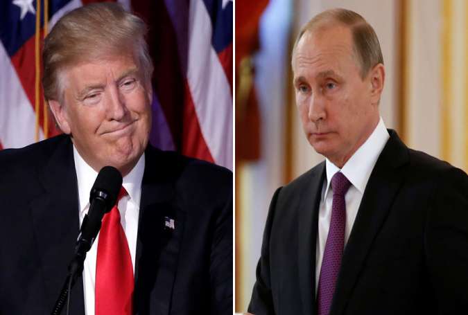 Russian President, Vladimir Putin and US President-elect Donald Trump