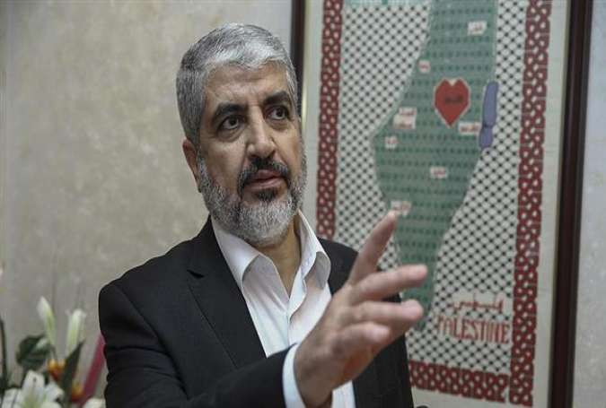 Khaled Meshaal, the political bureau chief of the Palestinian resistance movement Hamas