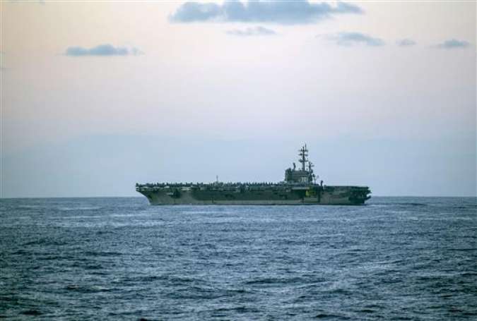 This US Navy photo obtained October 28, 2016 shows the Nimitz-class aircraft carrier USS Ronald Reagan (CVN 76) as it is underway in the Philippine Sea on October 25, 2016.