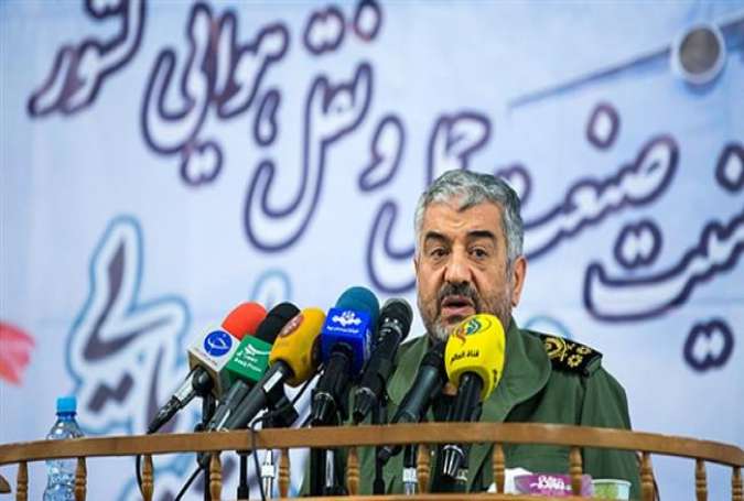 Major General Mohammad Ali Jafari, the commander of Iran’s Islamic Revolution Guards Corps (IRGC), addresses an event in Tehran, December 24, 2016.