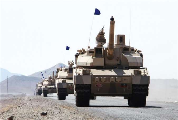 Saudi Arabian tanks deployed in Yemen
