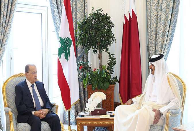 أمير قطر والرئيس عون يبحثان تطورات الأحداث بالمنطقة