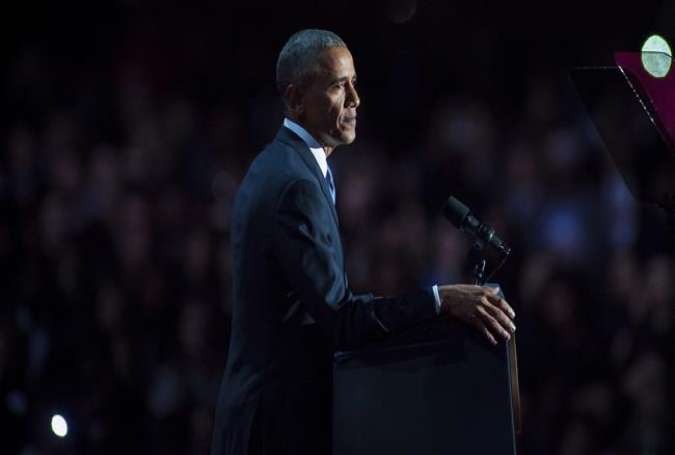 US President Barack Obama speaks to supporters during his farewell speech at McCormick Place in Chicago, Illinois, January 10, 2017.
