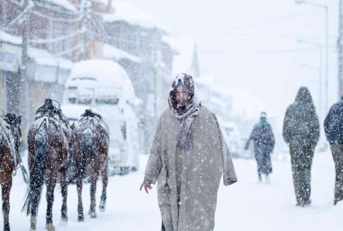 مقبوضہ کشمیر میں سخت ترین سردی جاری
