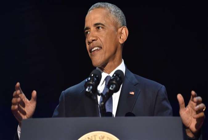 US President Barack Obama speaks during his farewell address in Chicago, Illinois, January 10, 1017.