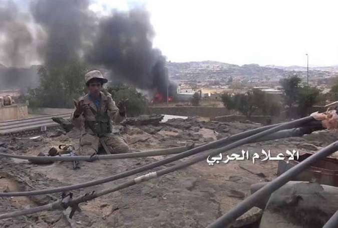 نیروهای یمنی انبار تسلیحات الشبعه را در عسیر عربستان منهدم کردند