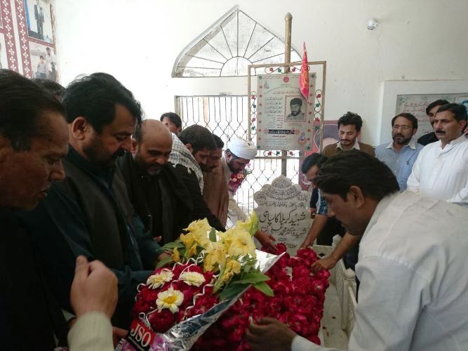 شیعہ علماء کونسل اور جے ایس او کے رہنماؤں کی ڈاکٹر محمد علی نقوی شہید کےمزار پر حاضری